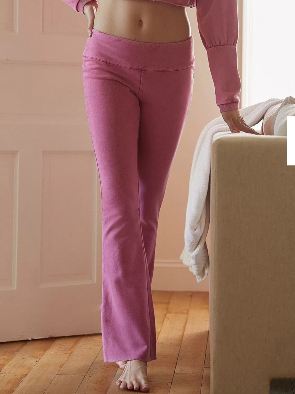 Out From Under Flare Pants Sweats Urban Outfitters Bell Bottom Small Berry